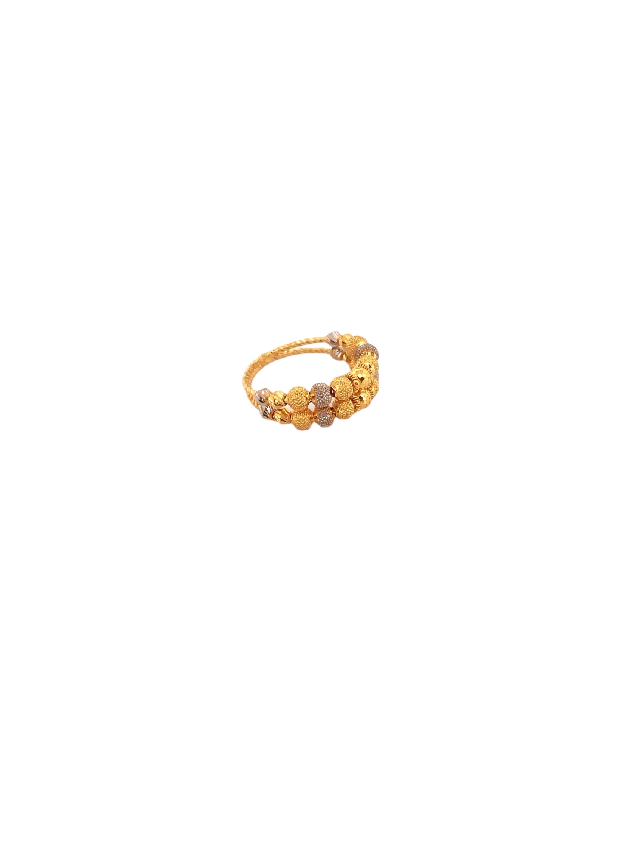 22K Gold Two-tone Designer Ladies Ring