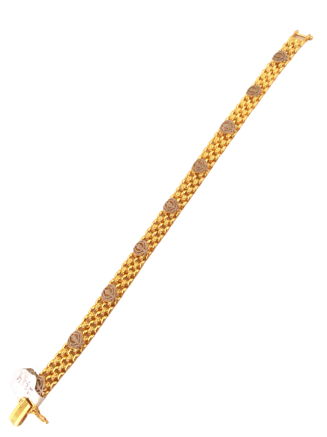 22K Gold Two-tone Designer Men's Bracelet