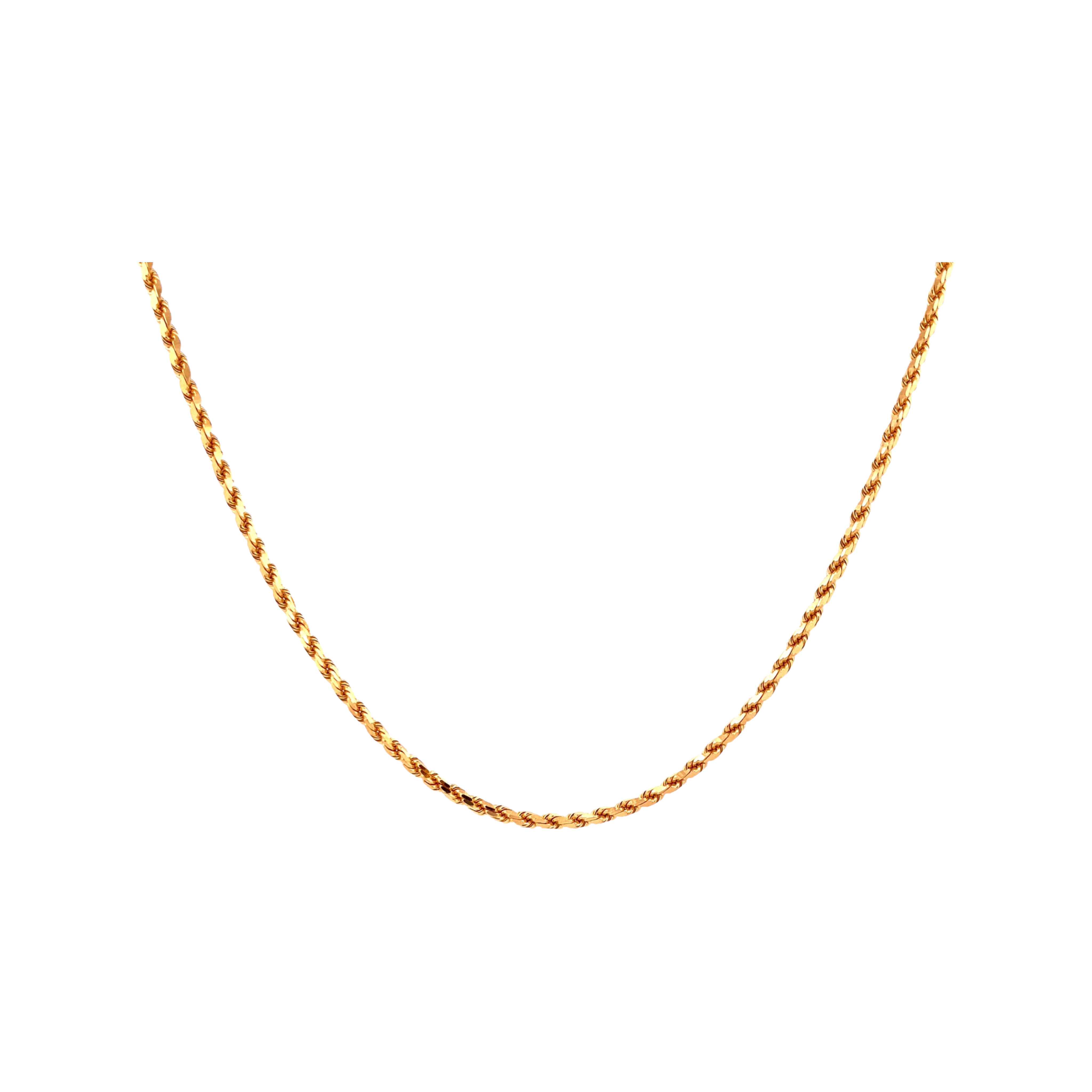 24 Solid Rope 22K Gold
