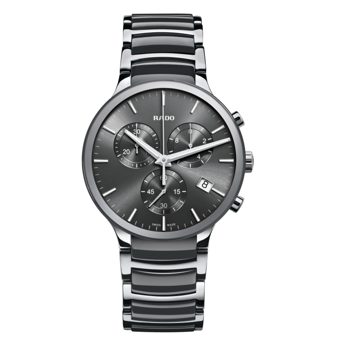Rado Centrix Chronograph Platinum tone Ceramic Men s Watch R30122122