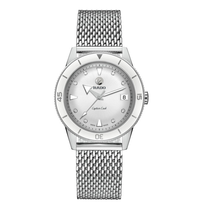 Captain Cook Automatic Diamonds Stainless Steel Light 37mm - Ashok Jewellers Canada