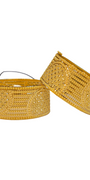 22K Gold Designer Screw Set Of Bangles