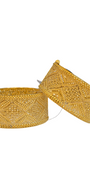 22K Gold Designer Set Of Screw Bangles