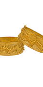 22K Gold Designer Set Of Screw Bangles