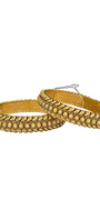 22K Gold Antique Designer Set Of Screw Bangles