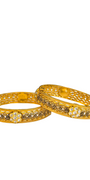 22K Gold Antique Designer Set Of Screw Bangles