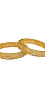 22K Gold Antique Designer Set Of Screw Bangles