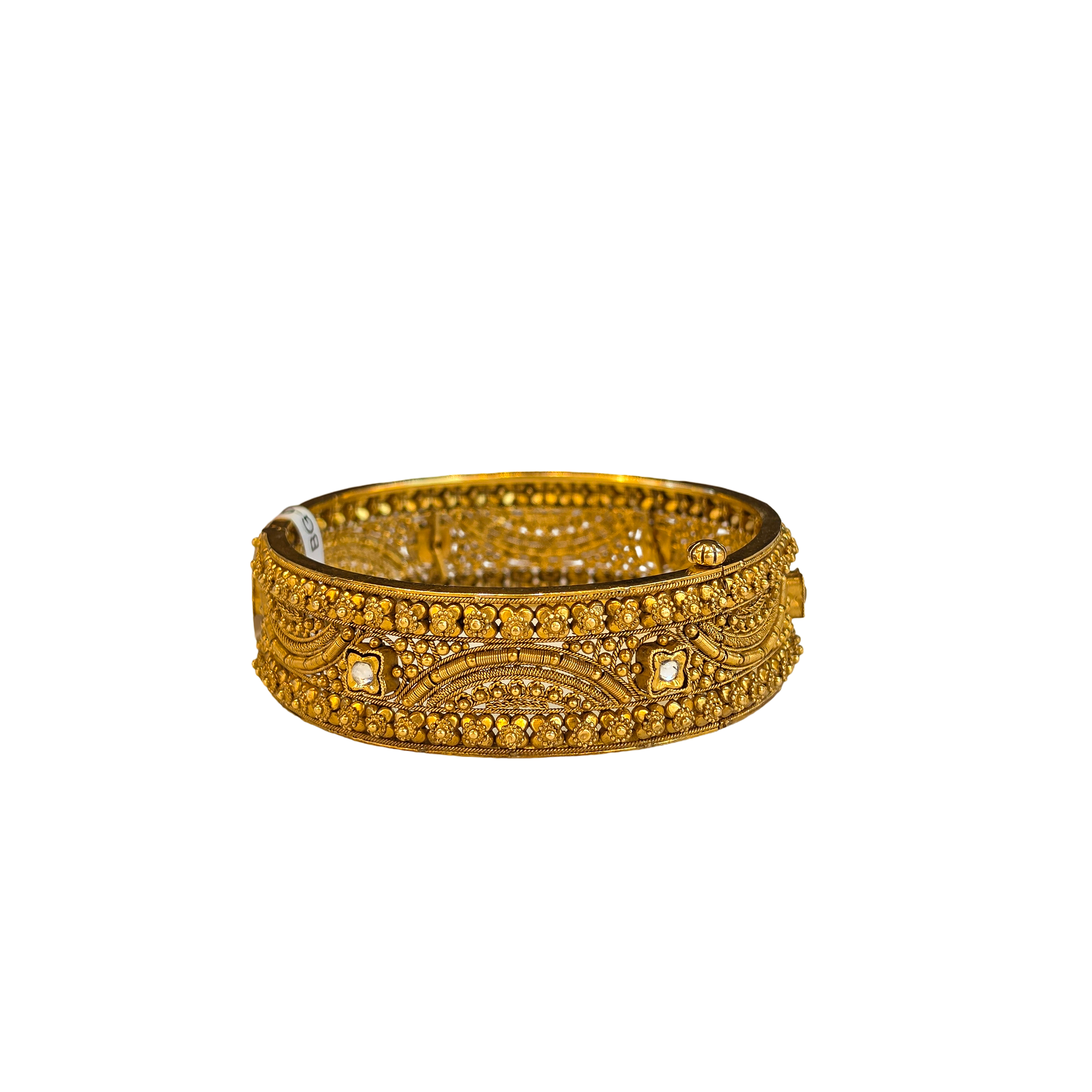 22K Gold Antique Designer Screw Bangles