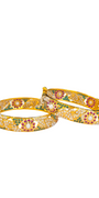 22K Gold Designer Ladies Jadau Bangles
