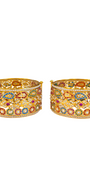 22K Gold Designer Ladies Jadau Bangles