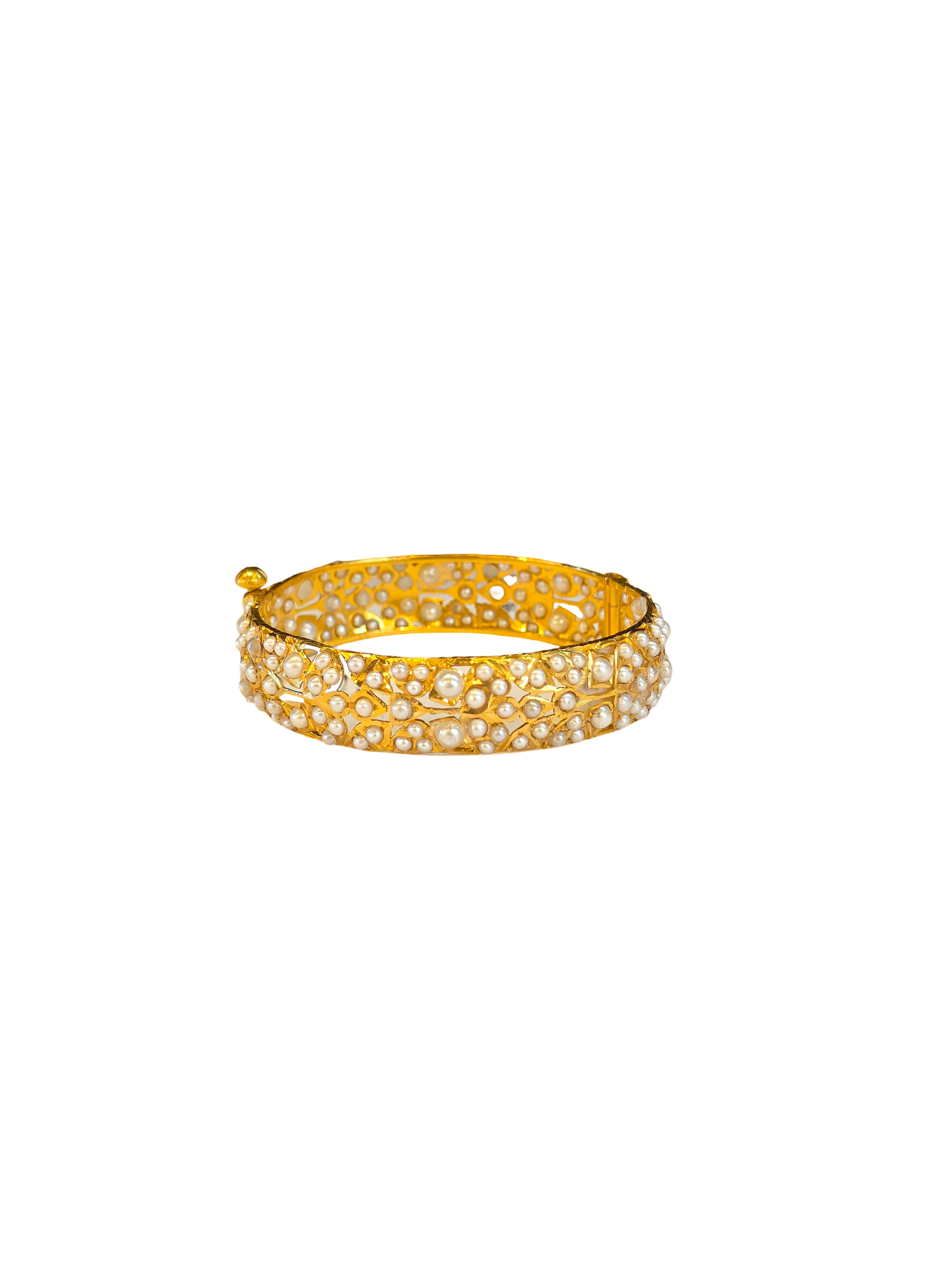 22K Gold Designer Ladies Jadau Single Bangle