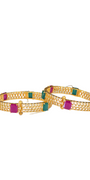 22K Gold Designer Ladies Jadau Bangles