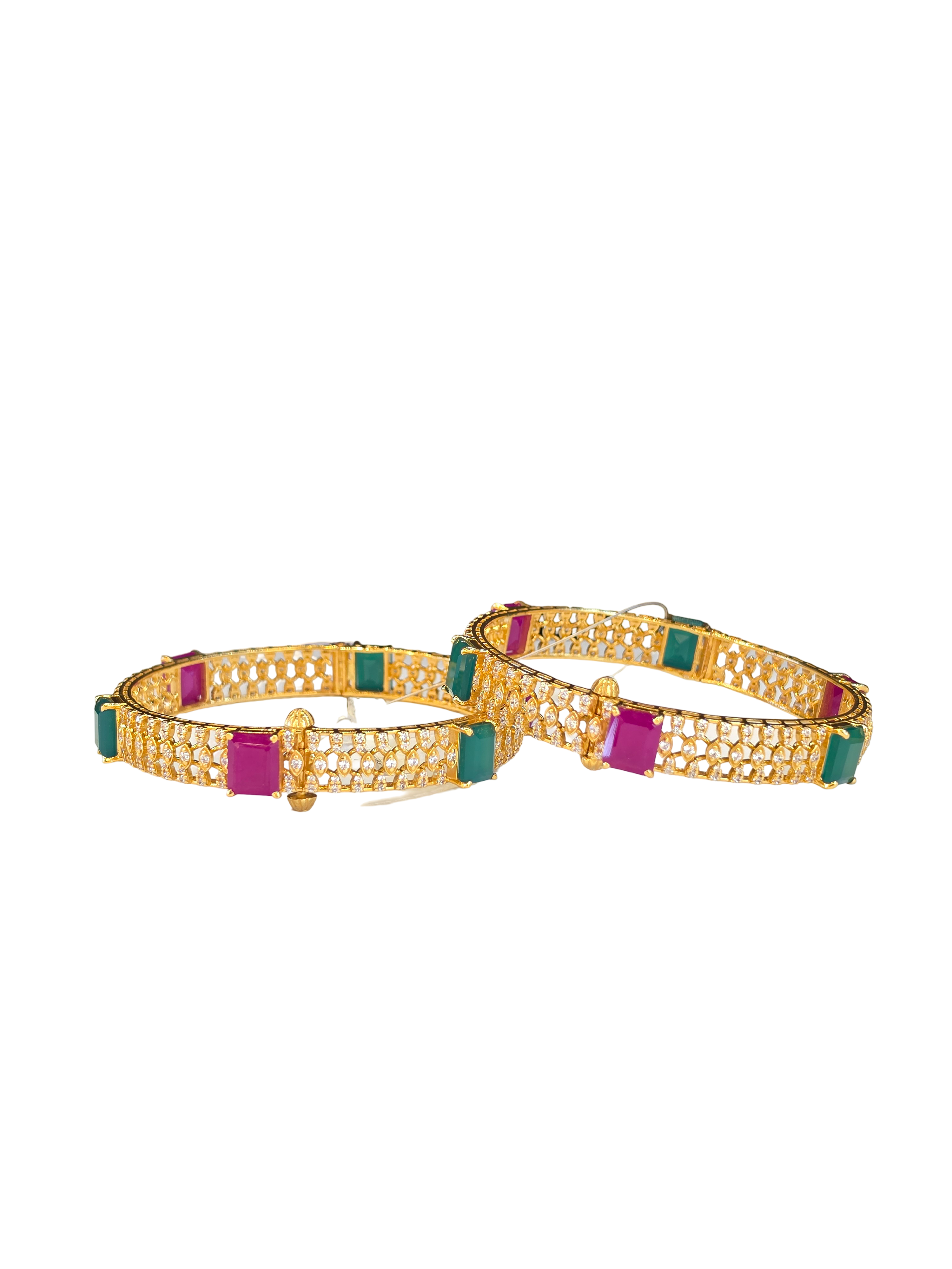 22K Gold Designer Ladies Jadau Bangles