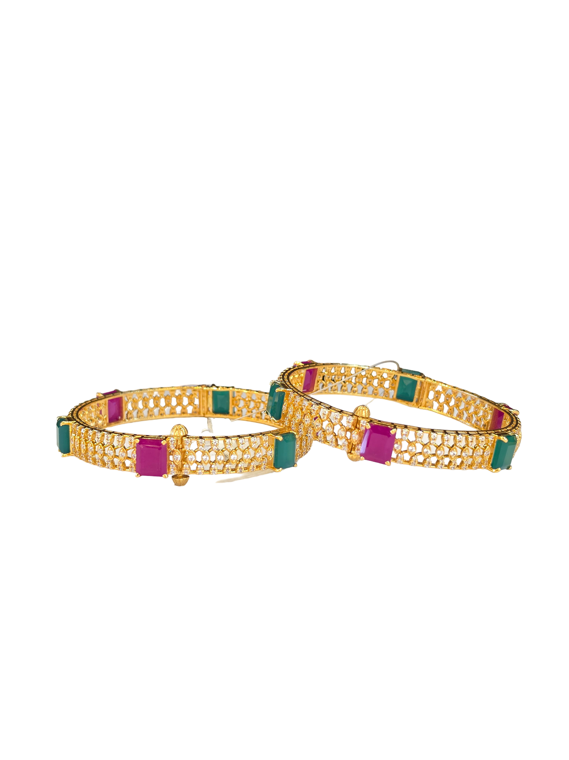 22K Gold Designer Ladies Jadau Bangles