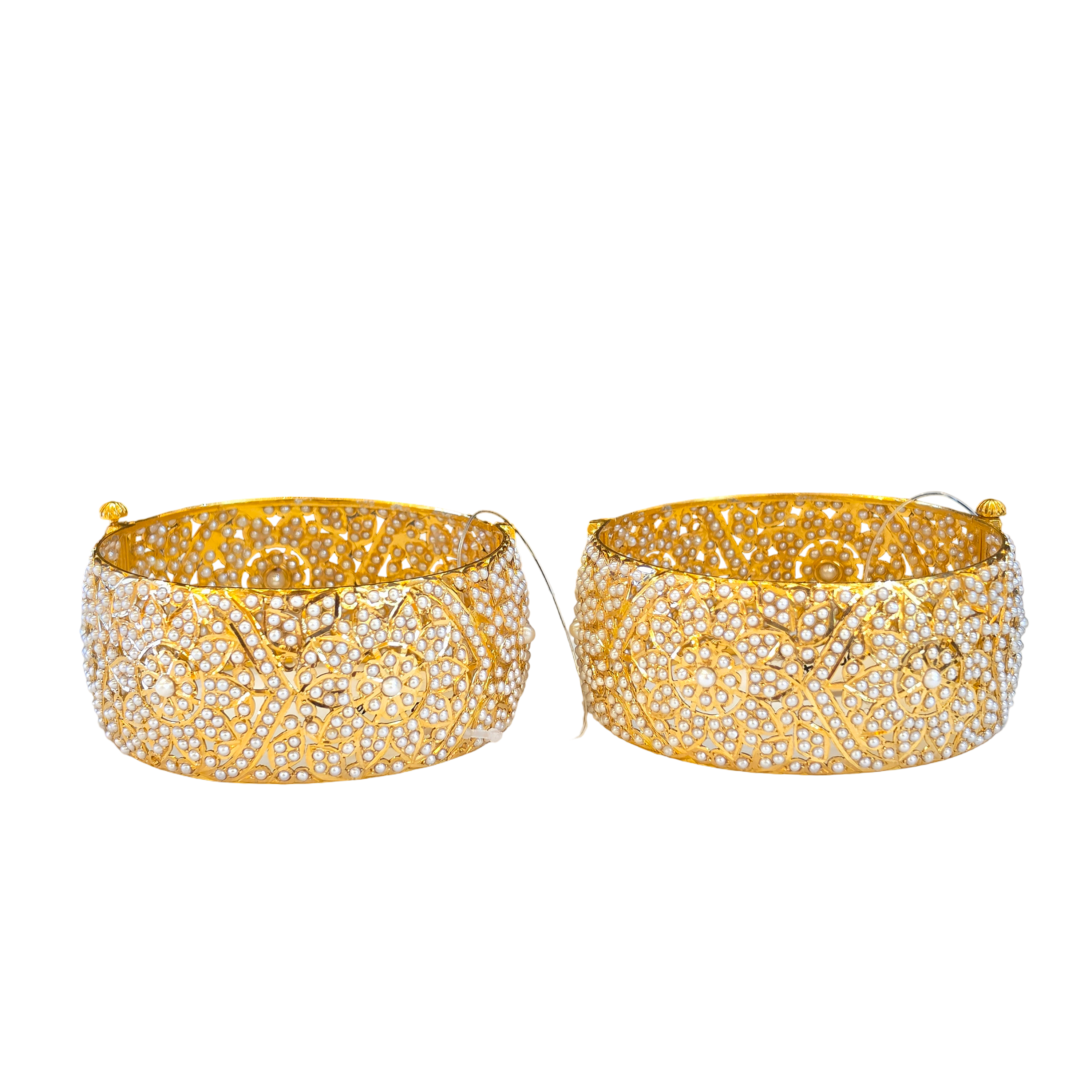 22K Gold Designer Ladies Jadau Bangles
