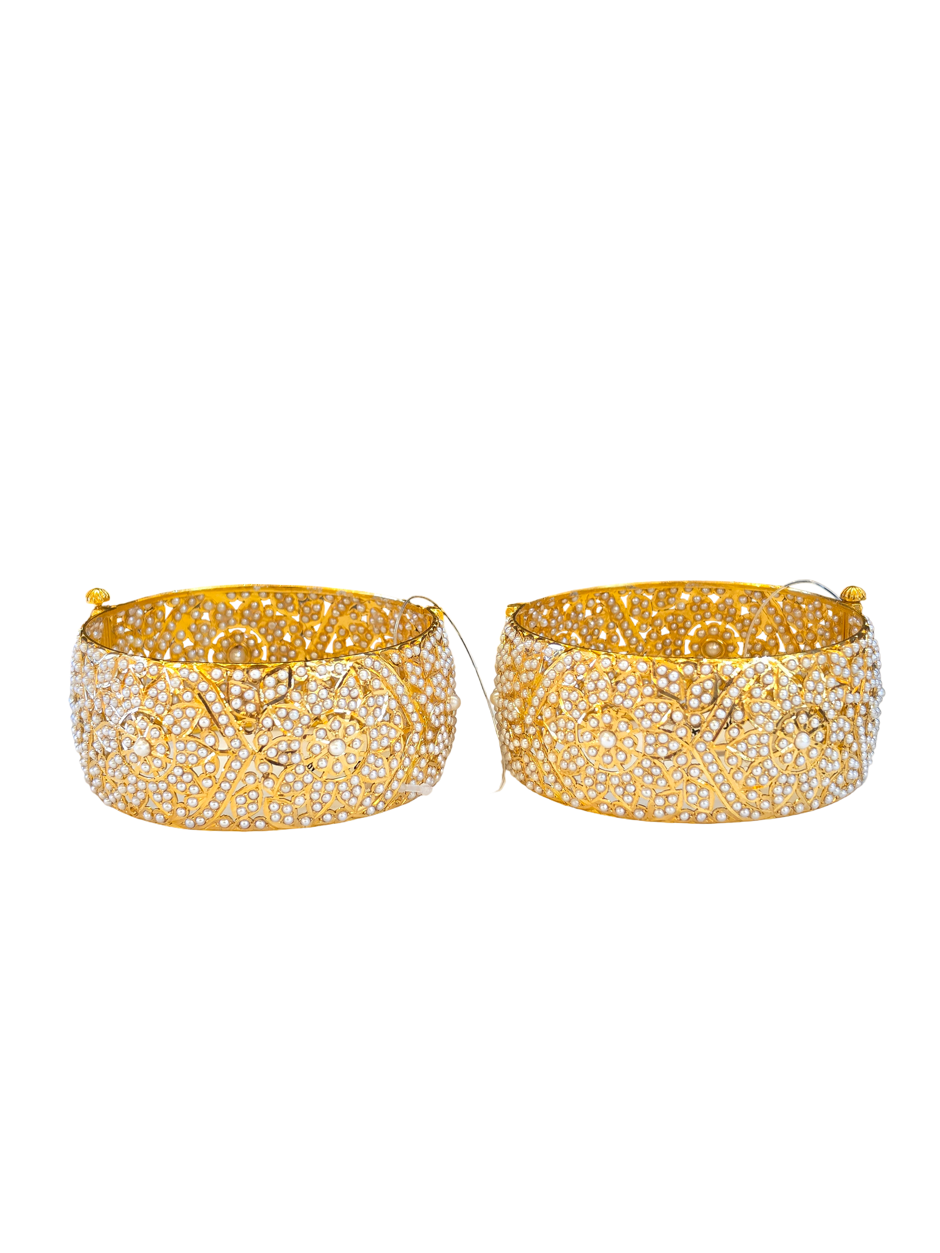 22K Gold Designer Ladies Jadau Bangles