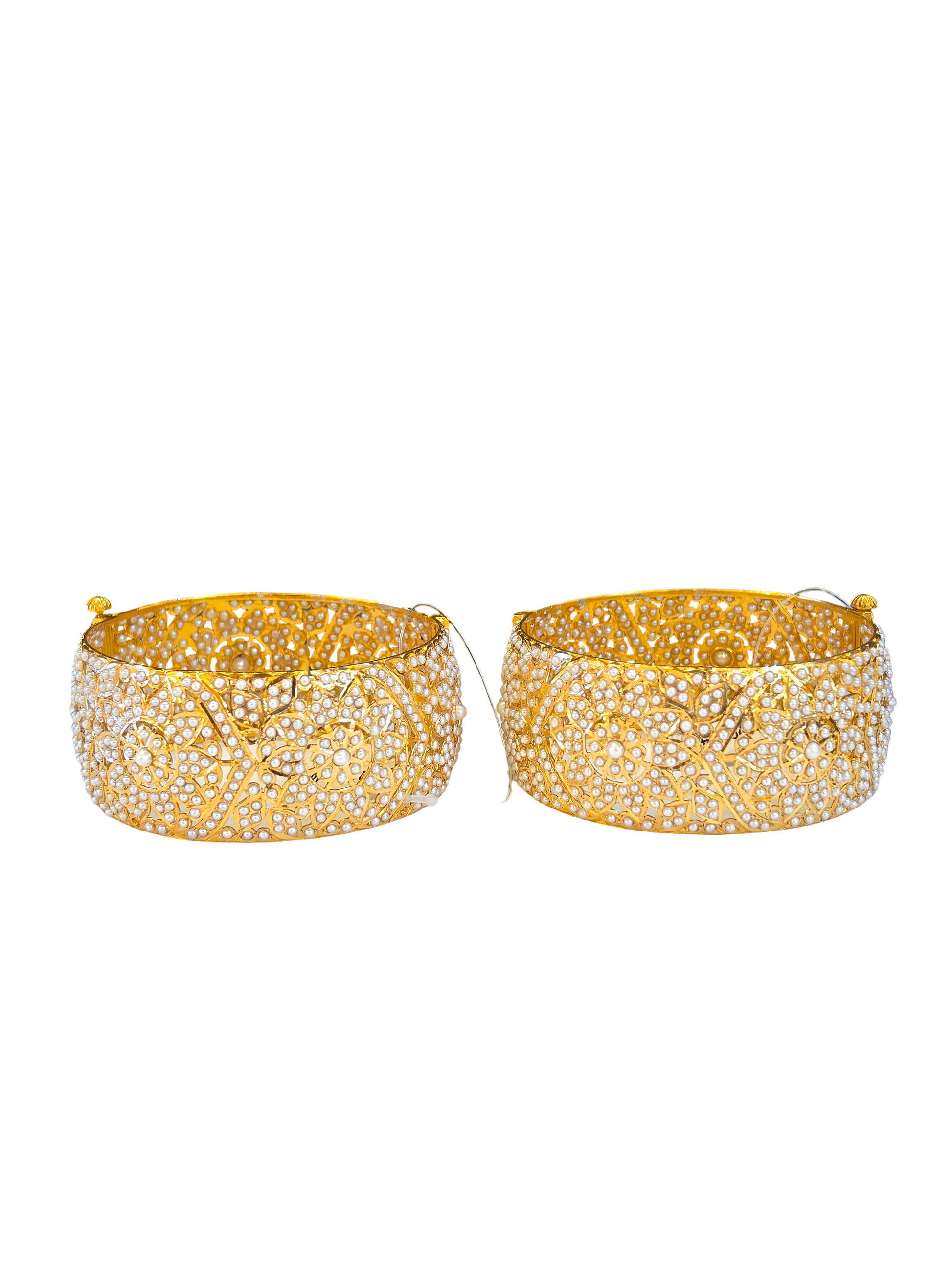 22K Gold Designer Ladies Jadau Bangles