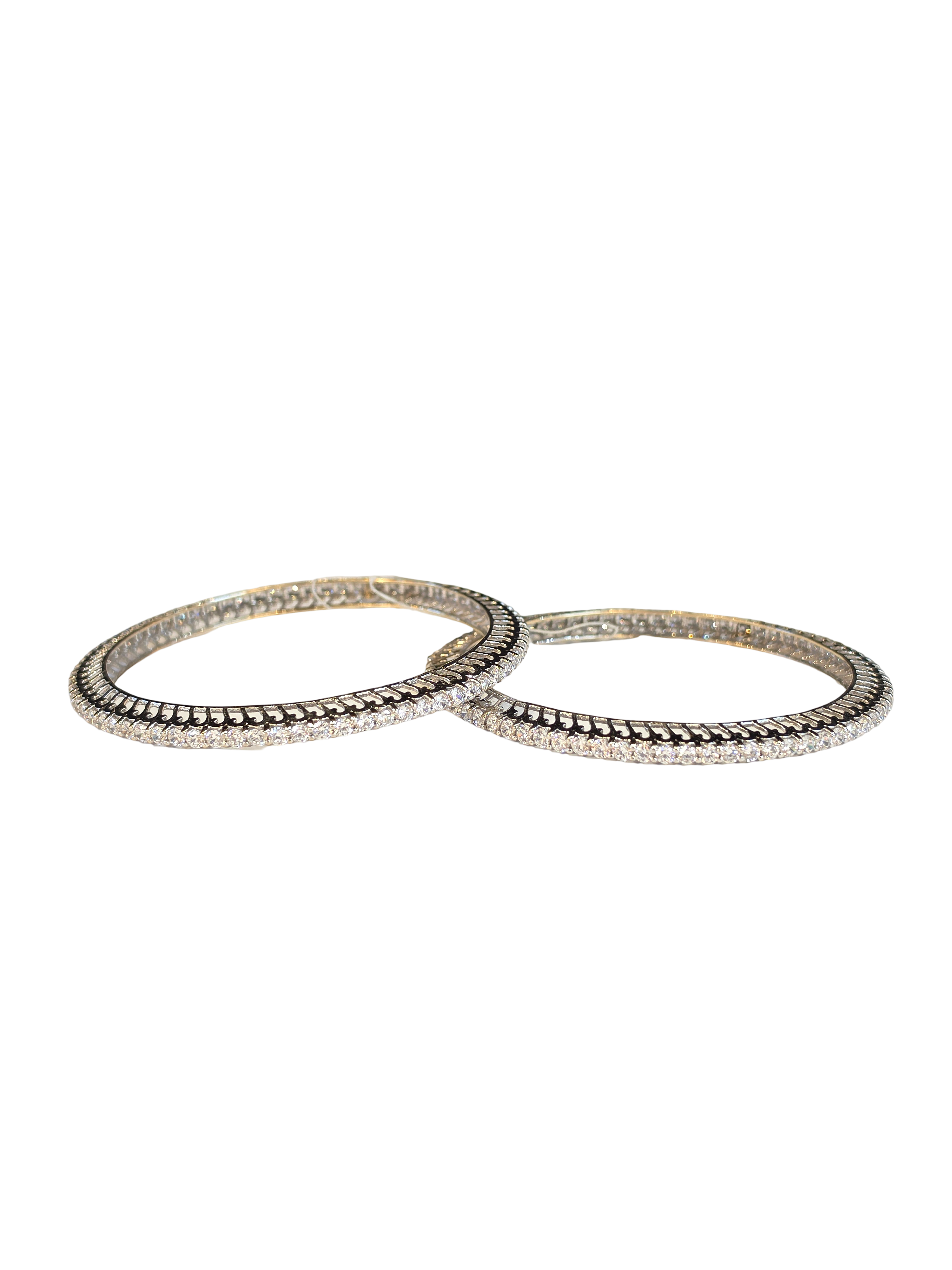 22K Gold Designer CZ Ladies Bangles