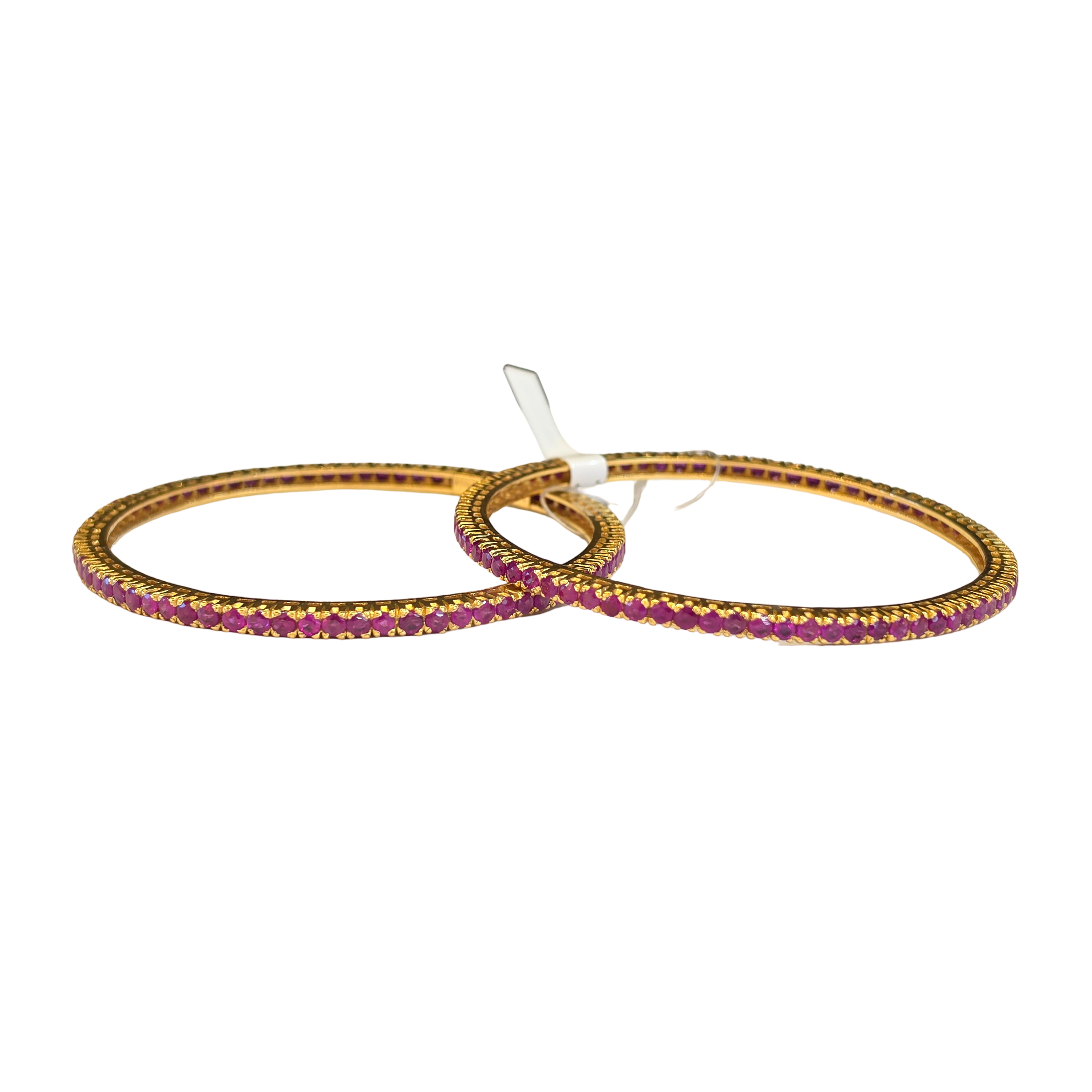 22K Gold Designer CZ Ladies Bangles
