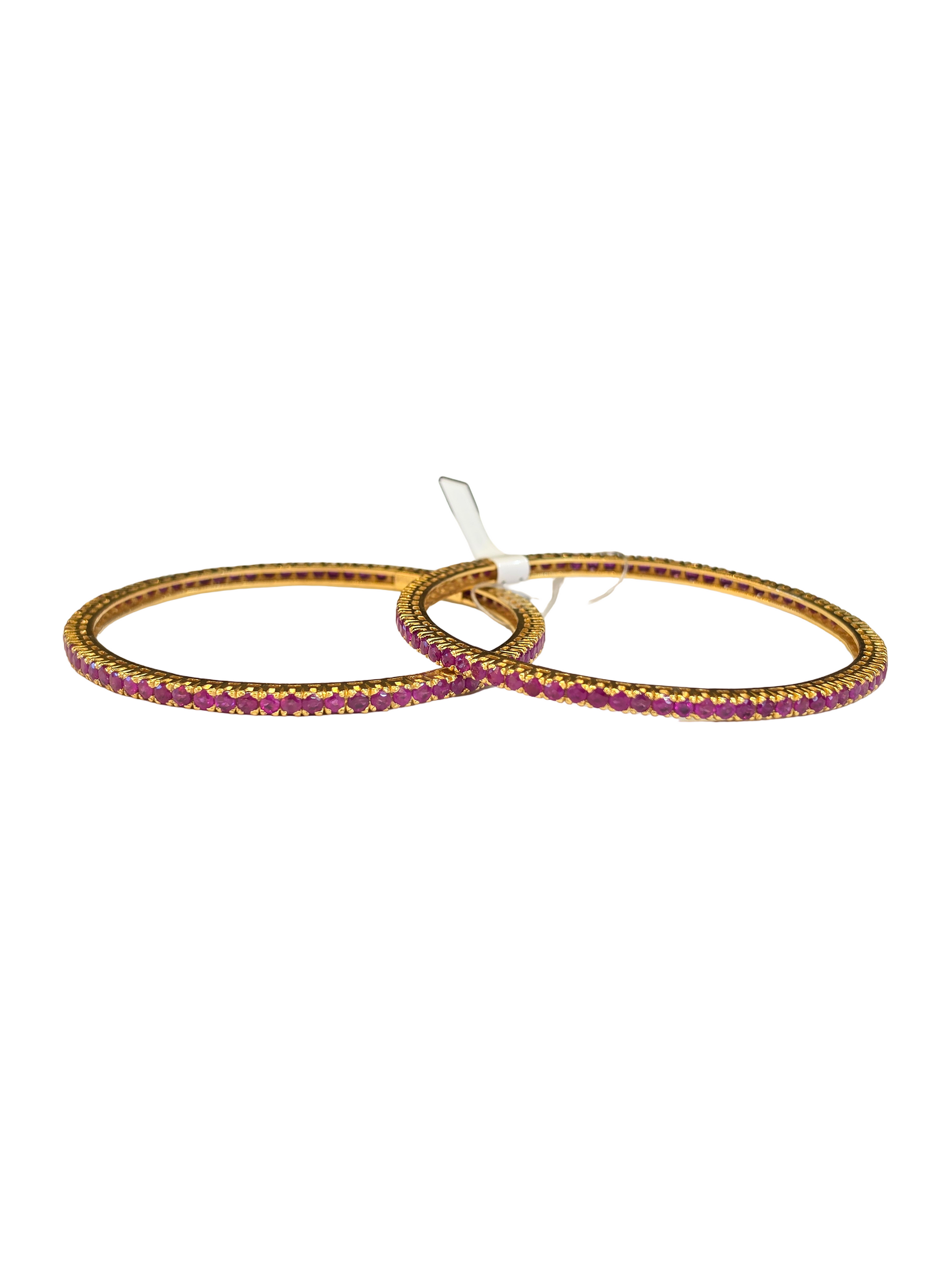 22K Gold Designer CZ Ladies Bangles