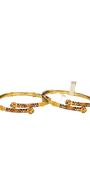 22K Gold Designer Ladies Meena Bangles