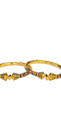 22K Gold Designer Ladies Meena Bangles