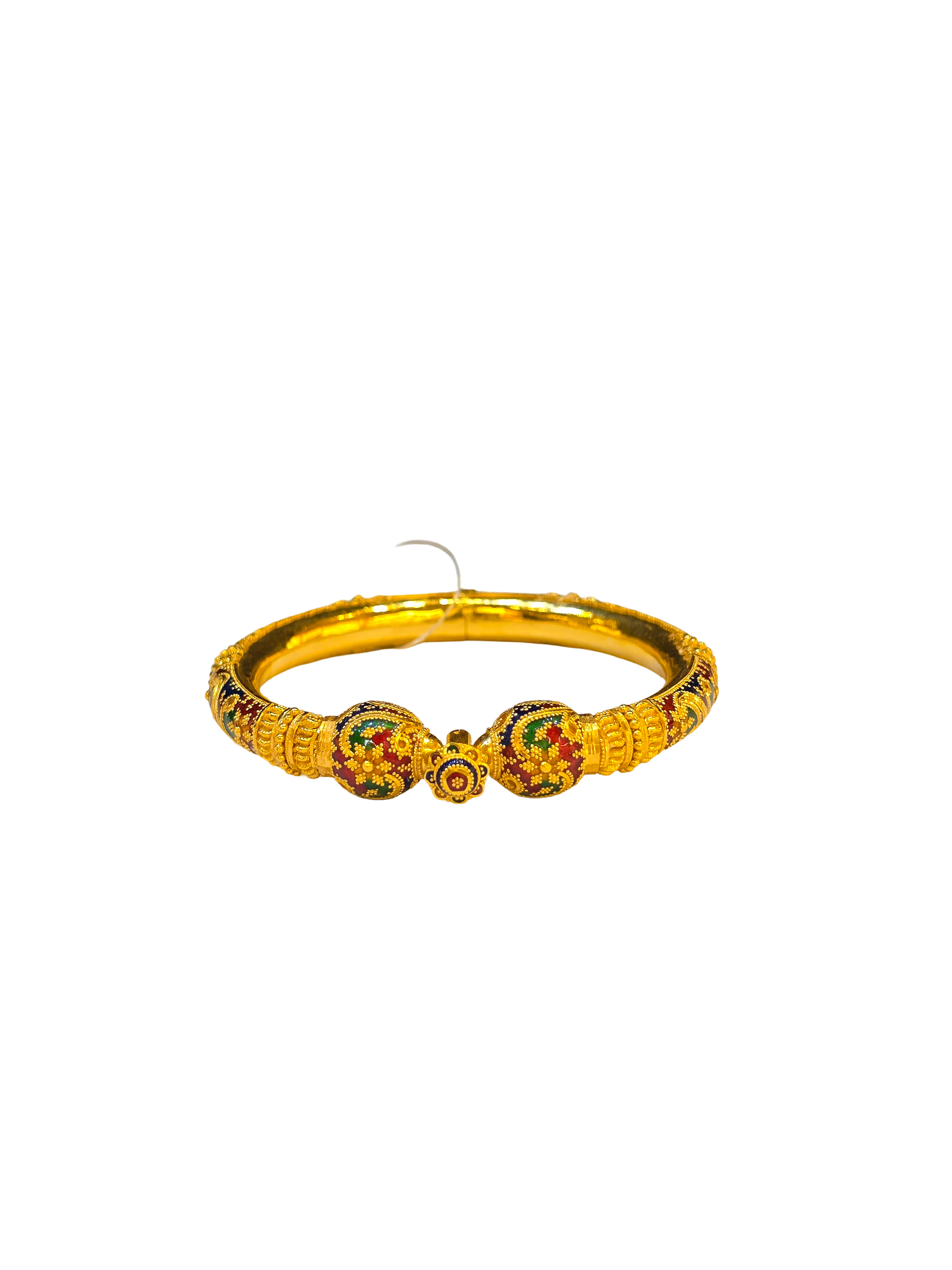 22K Gold Designer Ladies Meena Single Bangle