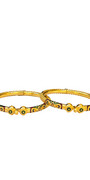 22K Gold Designer Ladies Meena Bangles