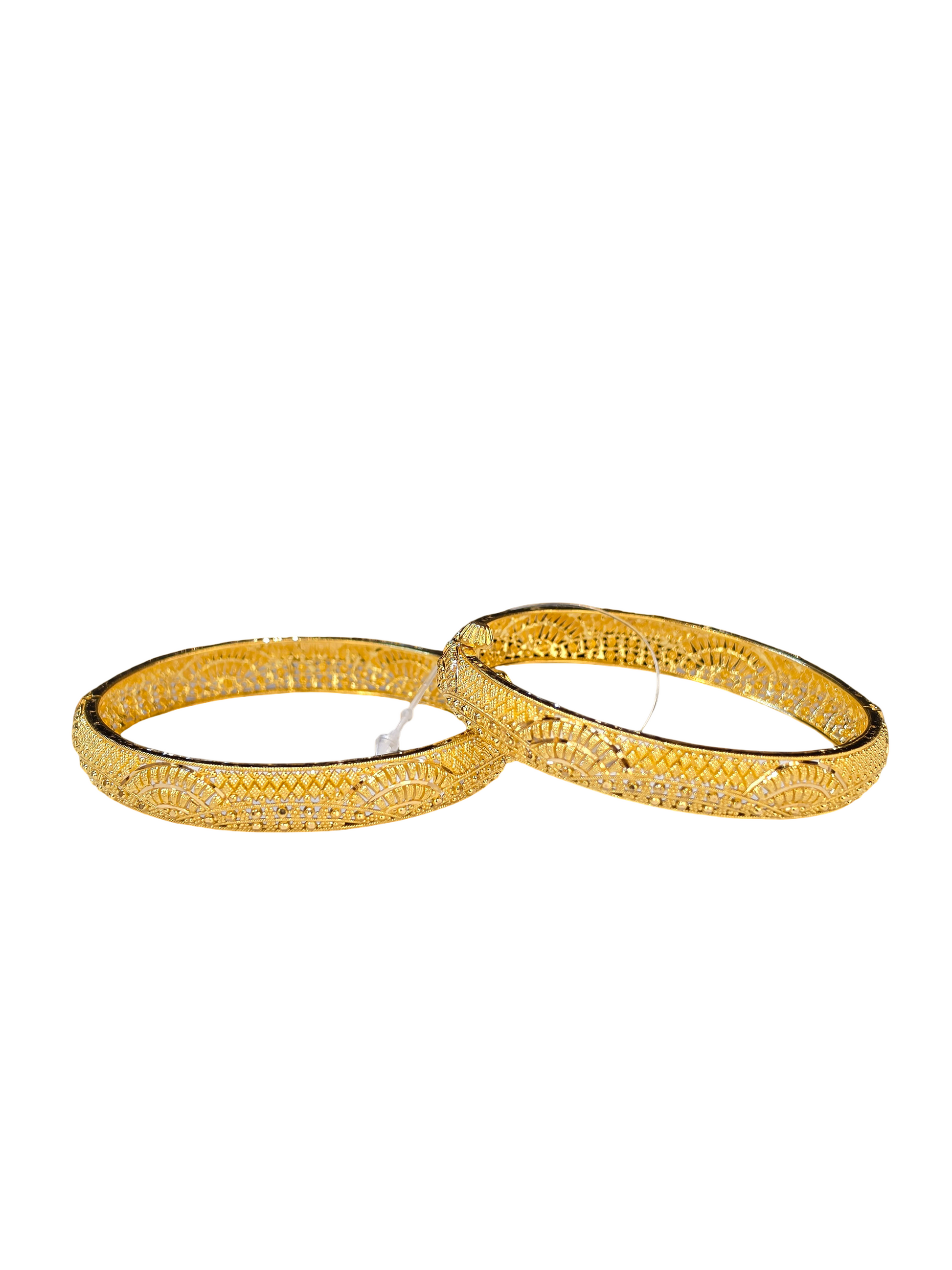 22K Gold Designer Ladies Screw Bangles