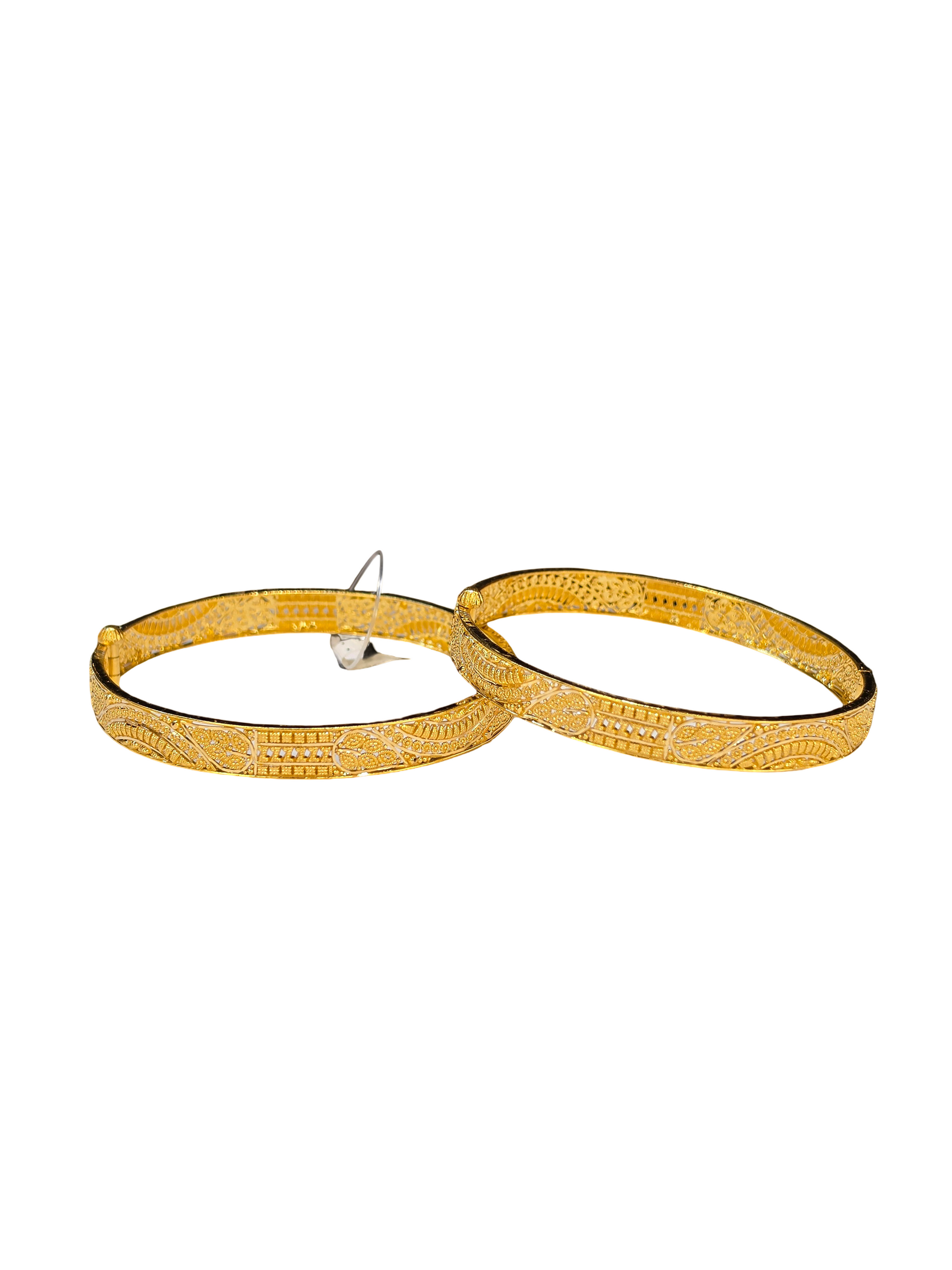 22K Gold Designer Ladies Screw Bangles