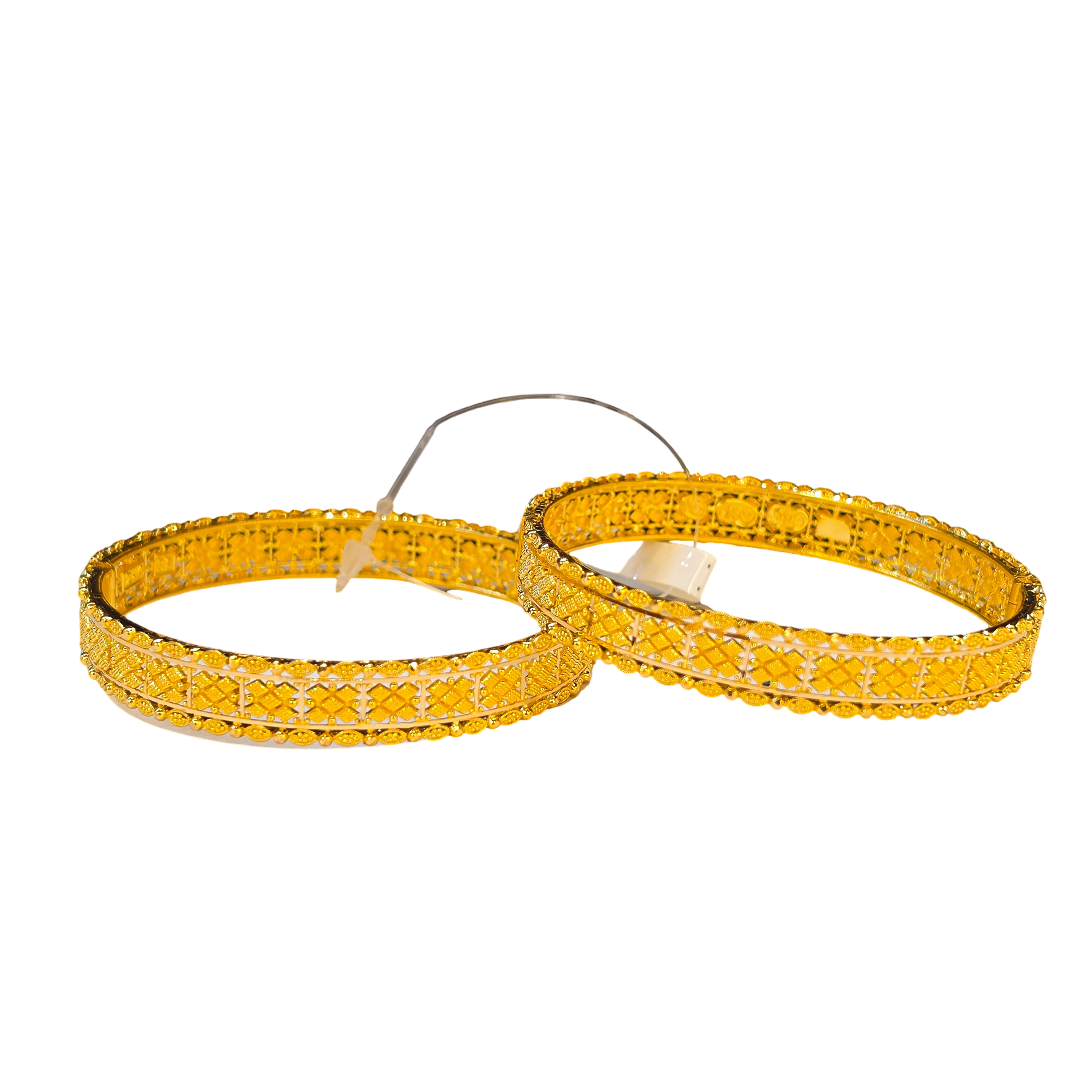 22K Gold Designer Ladies Screw Bangles
