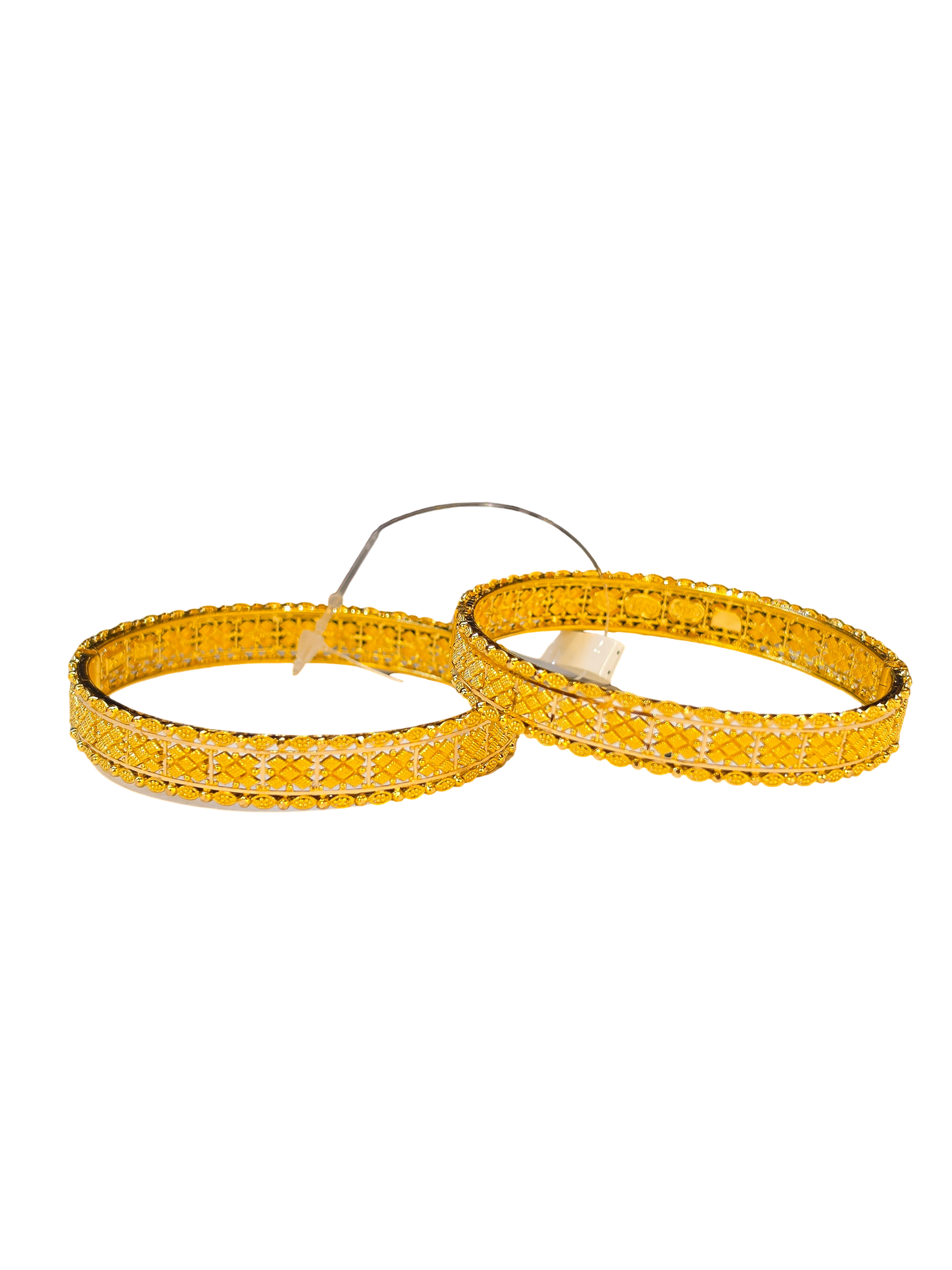 22K Gold Designer Ladies Screw Bangles