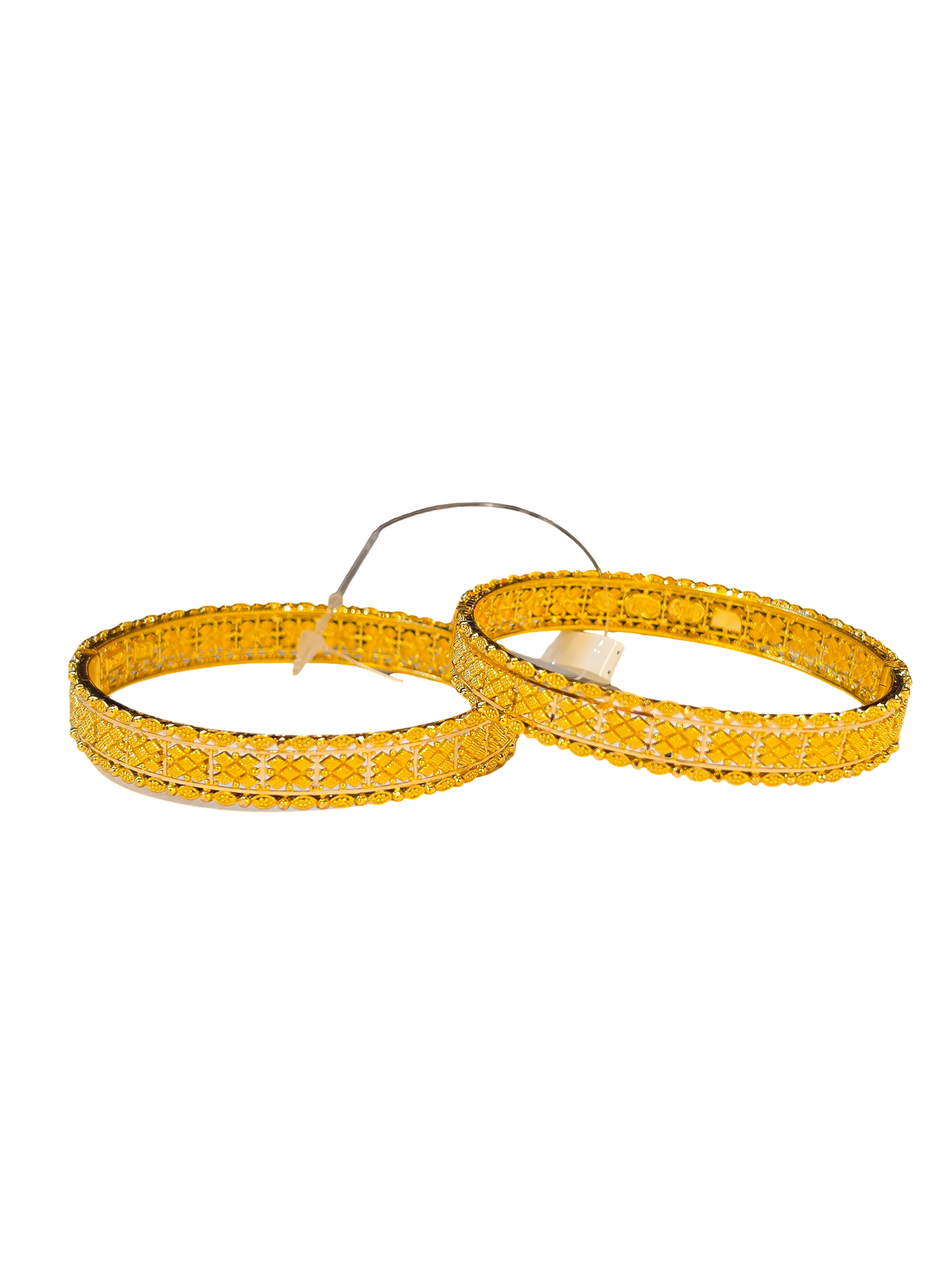22K Gold Designer Ladies Screw Bangles