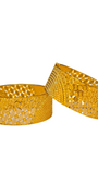 22K Gold Designer Ladies Screw Bangles