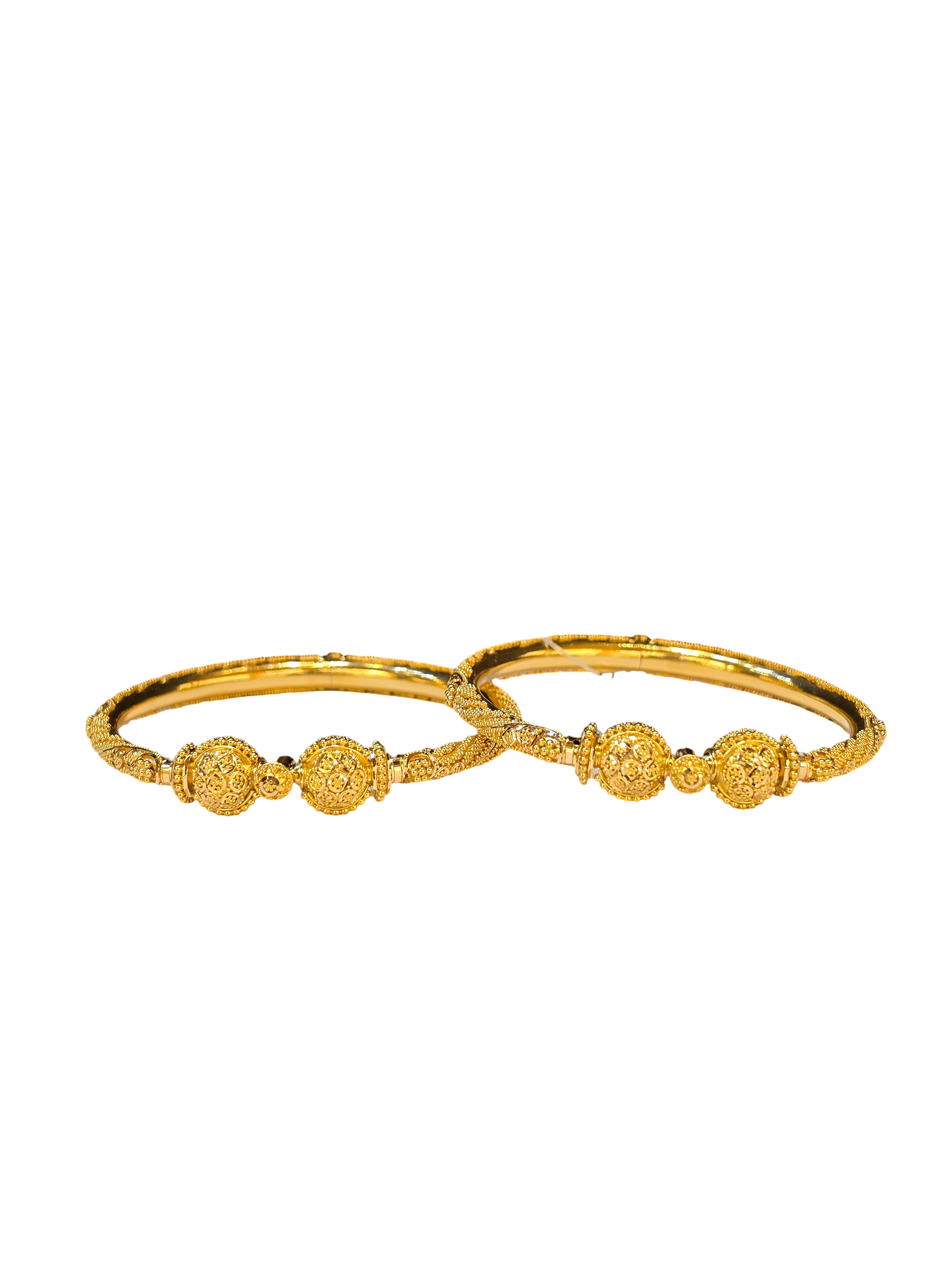 22K Gold Designer Ladies Screw Bangles