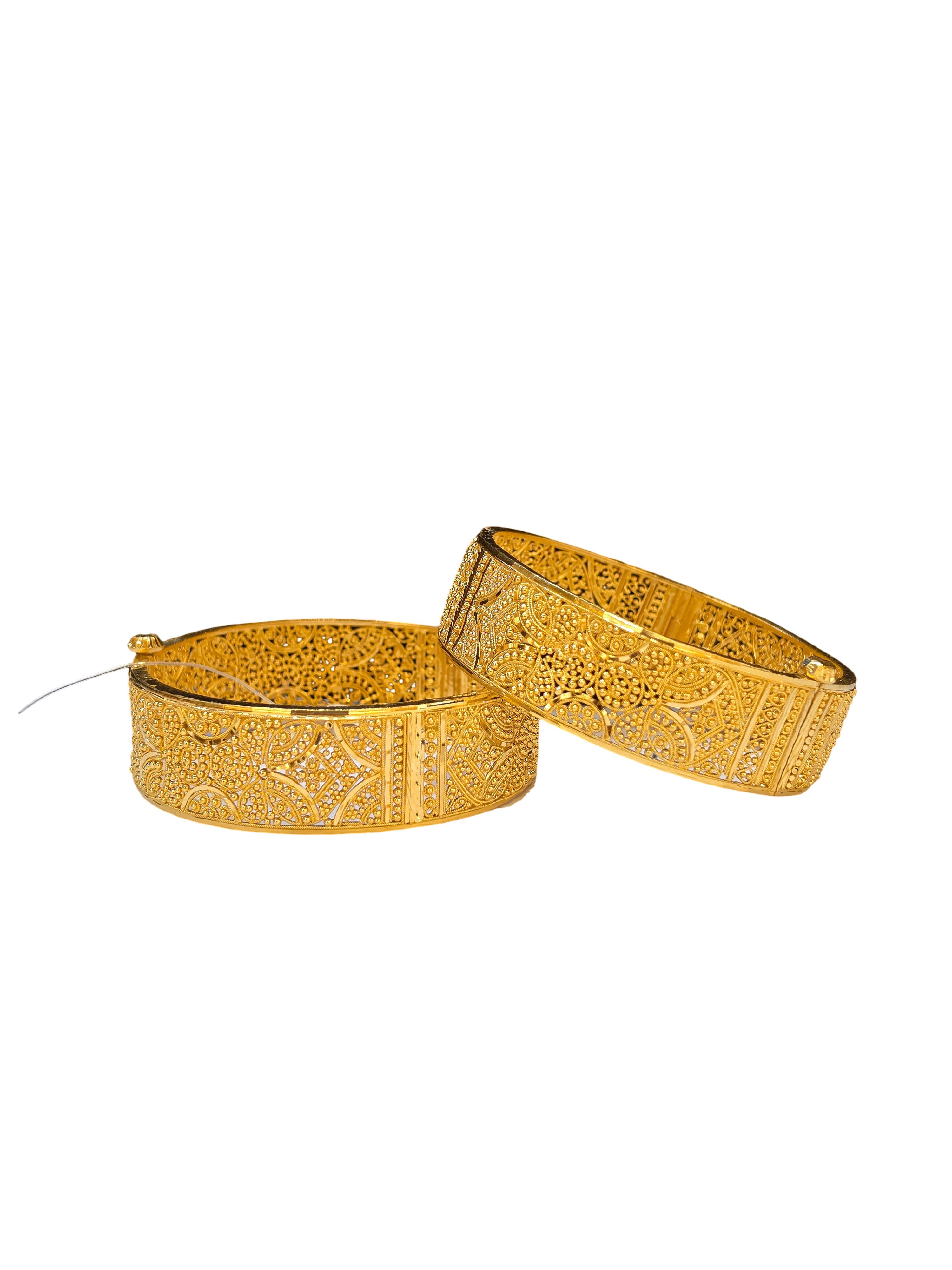 22K Gold Designer Ladies Screw Bangles