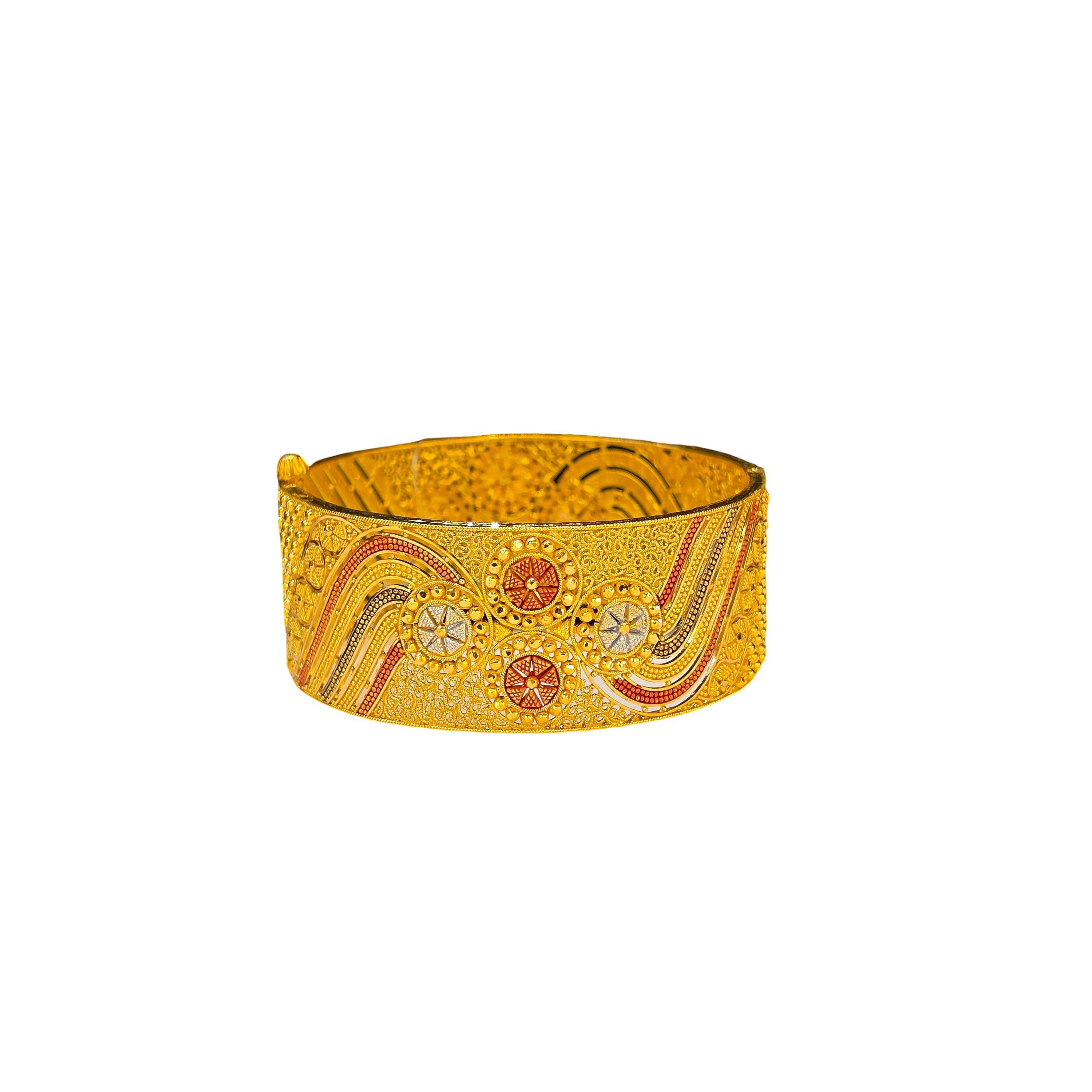 22K Gold Designer Ladies Single Bangle