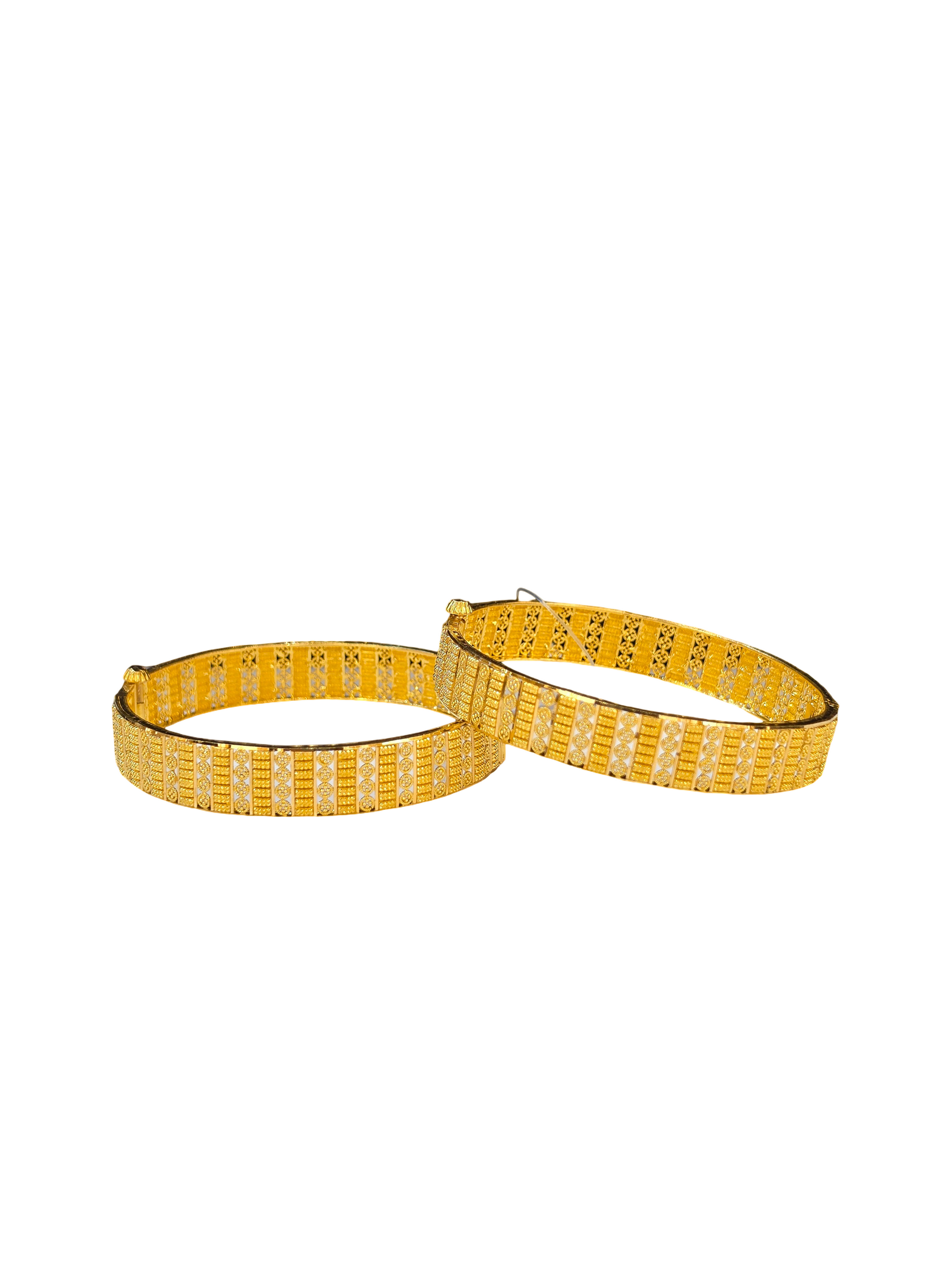 22K Gold Designer Ladies Screw Bangles