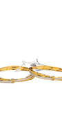 22K Gold Two-tone Designer Ladies Bangles