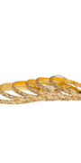 22K Gold Tri-tone 6 Pieces Set Of Designer Ladies Bangles