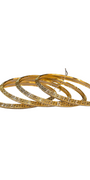 22K Gold Two-tone 4 Pieces Set Of Designer Ladies Bangles
