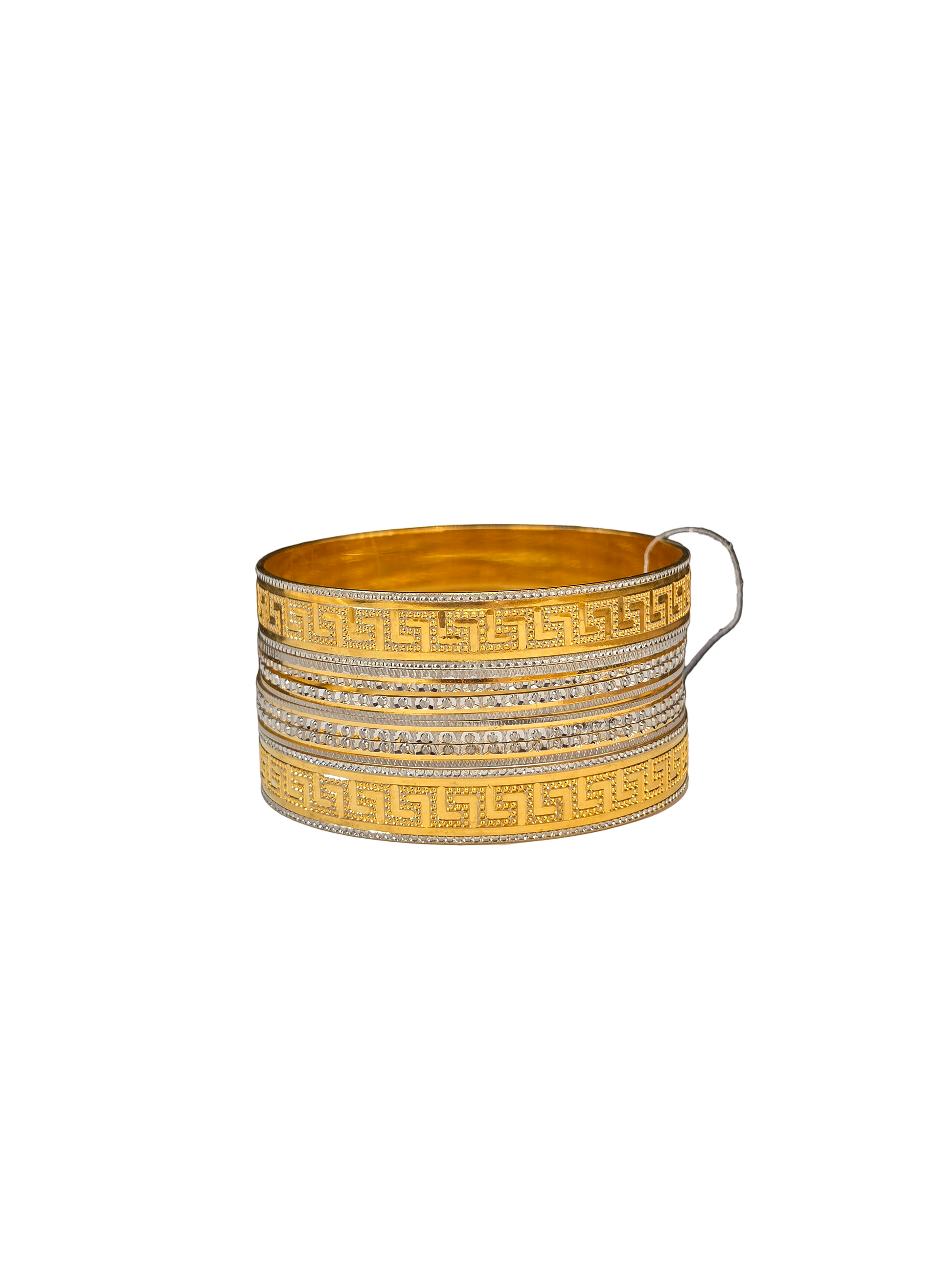 22K Gold Two-tone 6 Pieces Set Of Designer Ladies Bangles