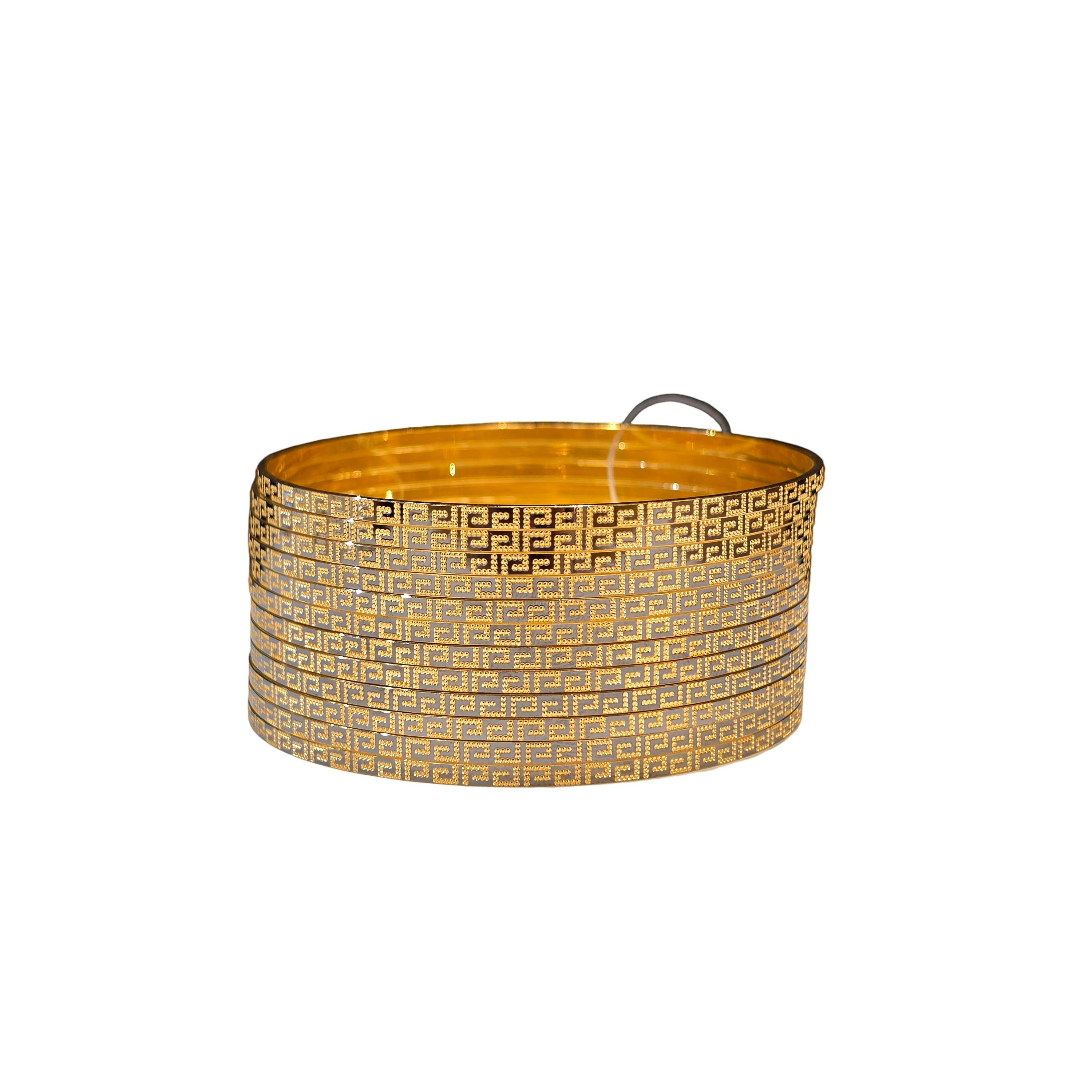 22K Gold Two-tone Designer 12 Pieces Set Of Ladies Bangles