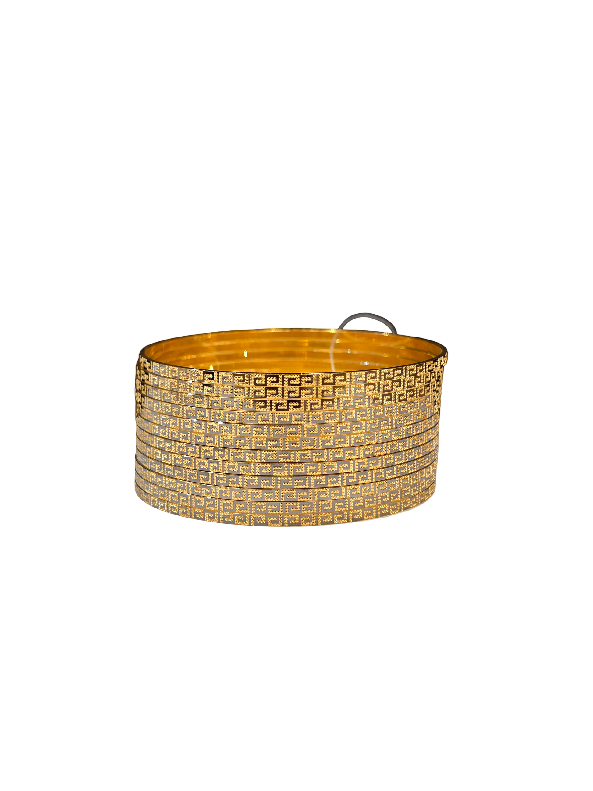 22K Gold Two-tone Designer 12 Pieces Set Of Ladies Bangles