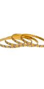 22K Gold Designer Two-tone 4 Pieces Set Of Ladies Bangles