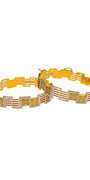 22K Gold Designer Tri-tone Ladies Bangles