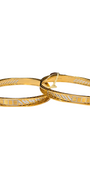 22K Gold Designer Two-tone Ladies Bangles