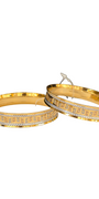 22K Gold Tri-tone Designer Ladies Bangles