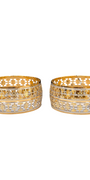 22K Gold Two-tone Designer Ladies Bangles