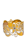 22K Gold Tri-tone Designer Ladies Single Bangle